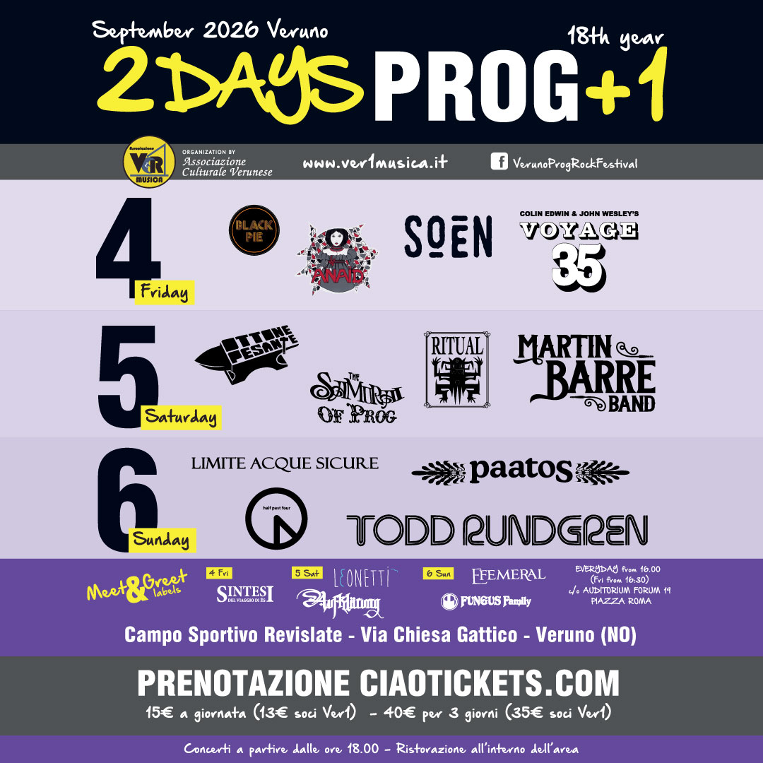 Festival 2 Days Prog + 1 2026 | ciaotickets